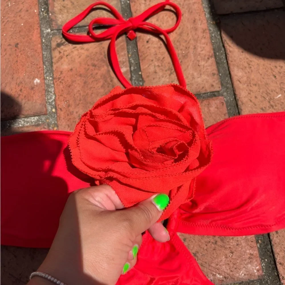 J Crew Rosette Side Cut-Out One Piece Swimsuit NWT